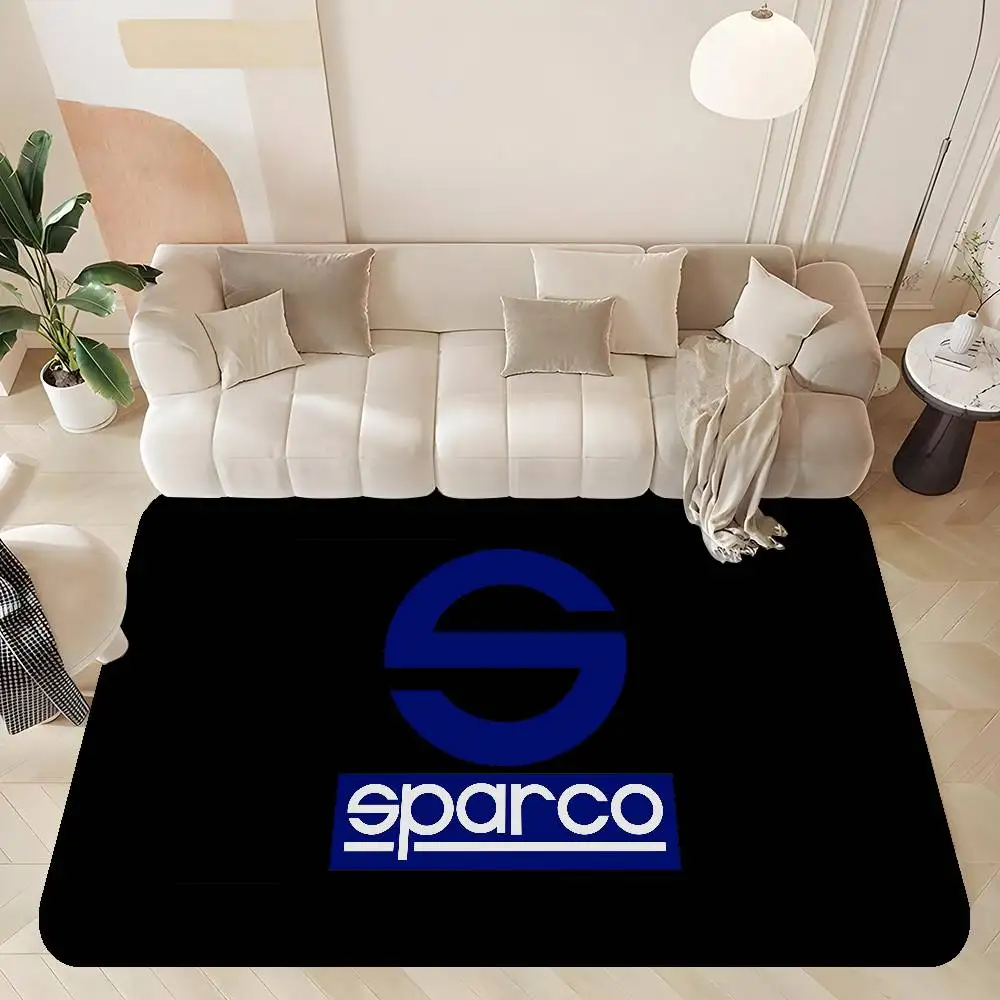 

S-Sparcos Logo Hallway Carpet Non-Slip Laundry Room Mat Laundry Decor Balcony Child Living Room Toilet Rug