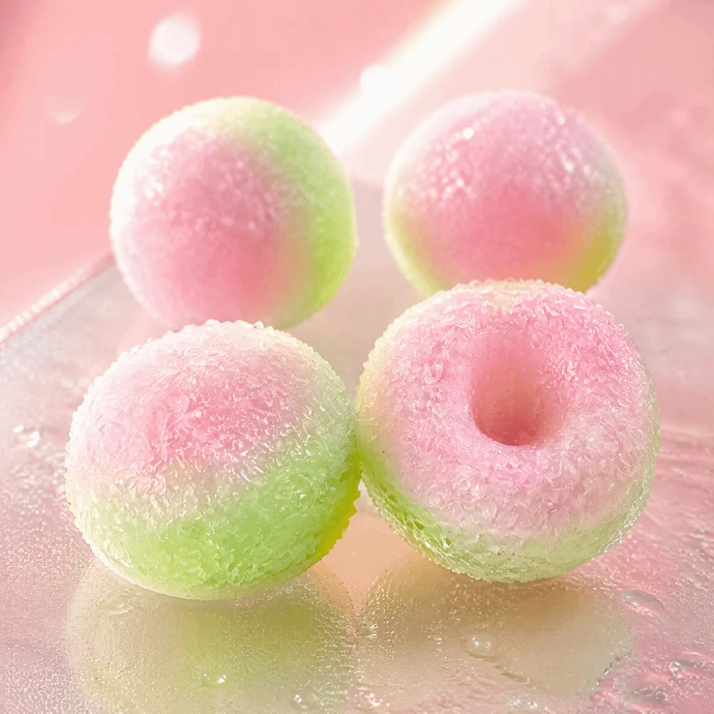 Slow Rebound Crispy Squishy Slow Rising Soft Texture Cracking Squishy Crinkling Sound Double Color Squeeze Ball Hand Exercise