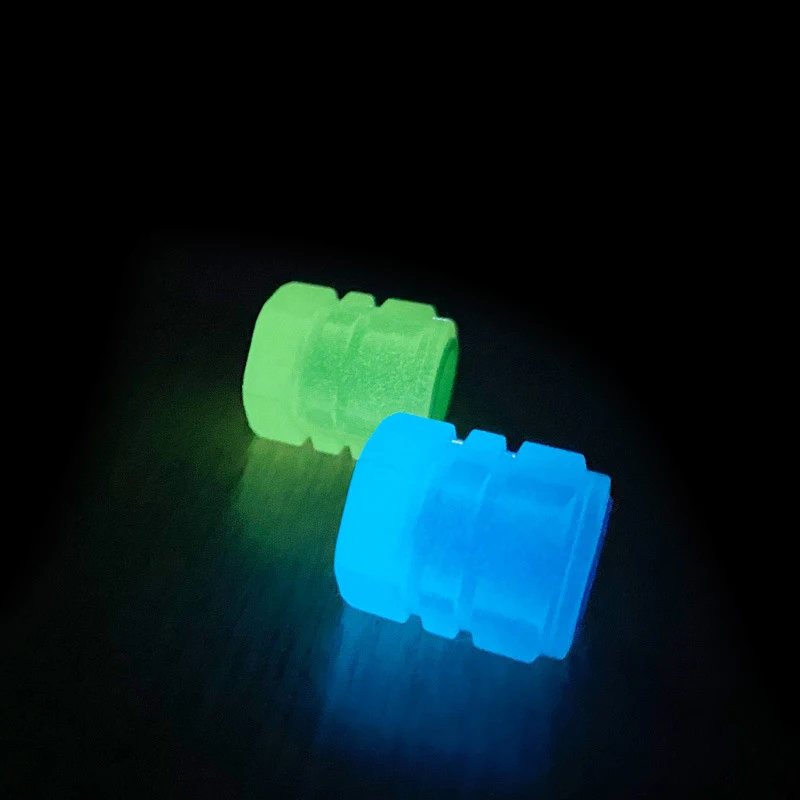 4pcs Tyre Luminous Valve Cap Fluorescent Automobile Electric Vehicle Motorcycle Bicycle Valve Core Cover Tyre Valve Caps General