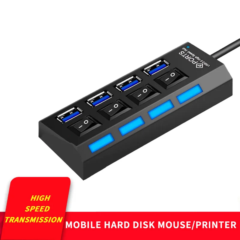 O Divisor USB Hub Interface Multi-Function Hub Laptop Multi-Purpose U Socket Extension Splitter