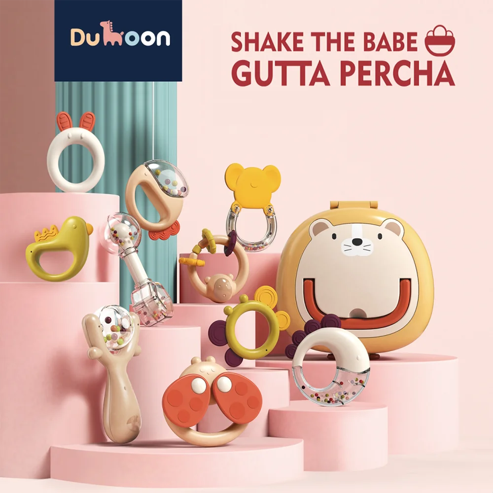 Hochet de dentition pour bébé, jouets amusants et mignons, ensemble de cloches à main secouantes, jouet pour bébé, hochets de dentition pour bébé