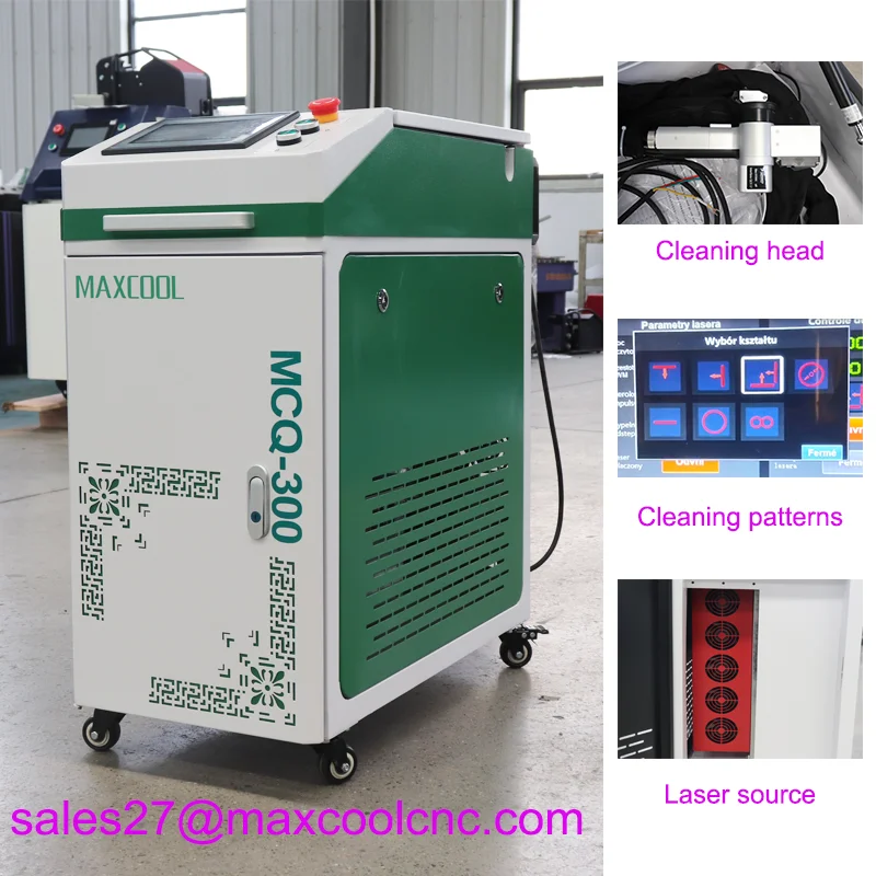 500W Handheld Cleaner Pulse Laser Cleaning Machine Paint Rust Oil Removal 300W 200W 100W Air-cooled