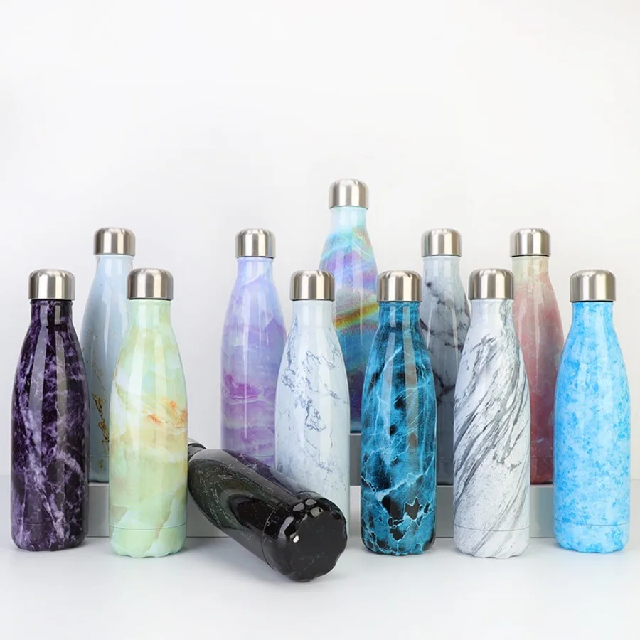 

High-end, lightweight, luxury stainless steel thickened vacuum insulated sports water bottle with starry sky design