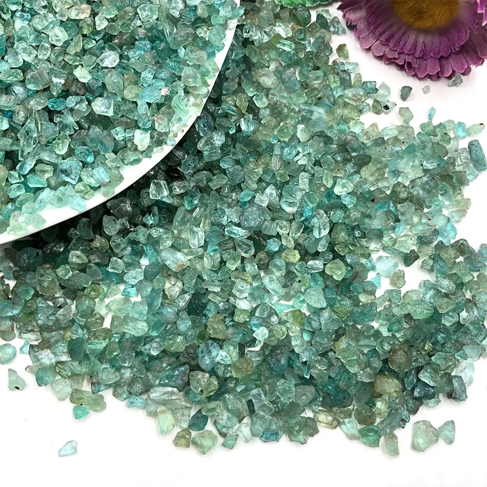 50g/Pack Natural Apatite Raw Chips Gravel Rough Quartz Crystals Stone Mineral Healing Reiki Home Room Decor Decoration Aquarium