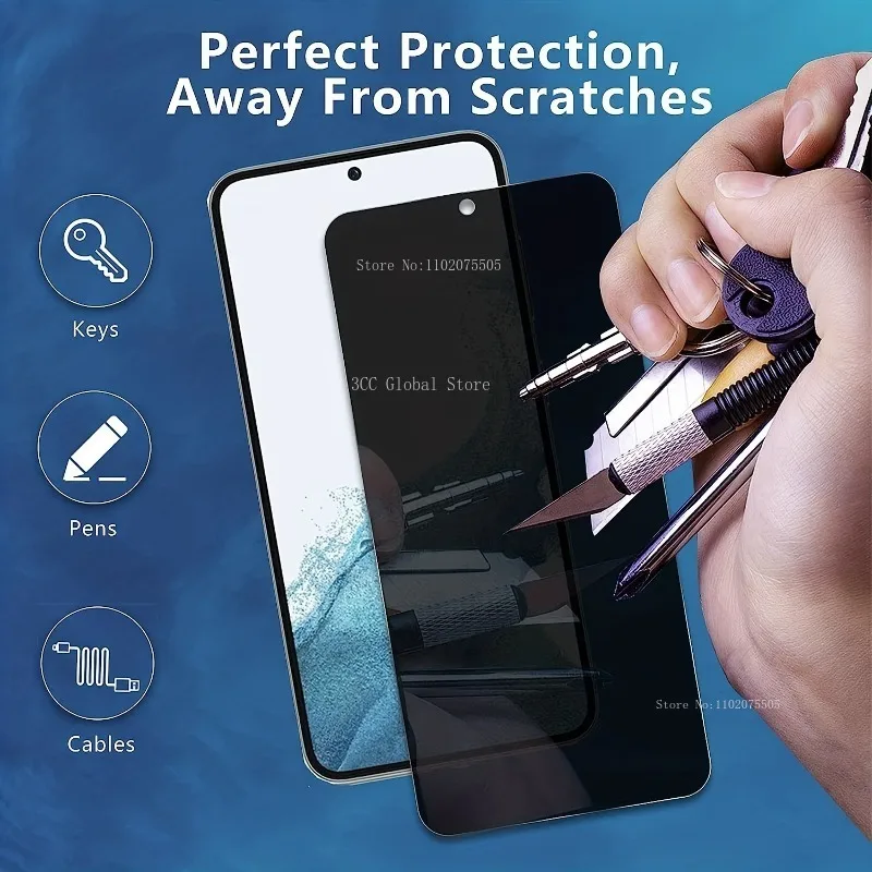 2packs 9H Privacy Tempered Glass for Samsung Galaxy S23 Plus S22 S21 S20 Plus Protective Glass Film