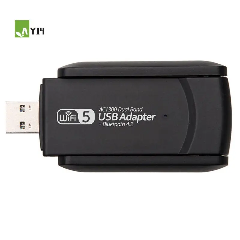 

AY14 -1300M Dual-Band Wireless Network Card Bluetooth 4.2 + WIFI 2-In-1 USB Wireless 5G Driver-Free Small Network Card