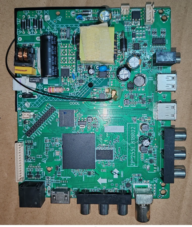 

ZP.255E.818R02 3-in-1 4-core WiFi network TV motherboard for 36--62V 600MA 25W
