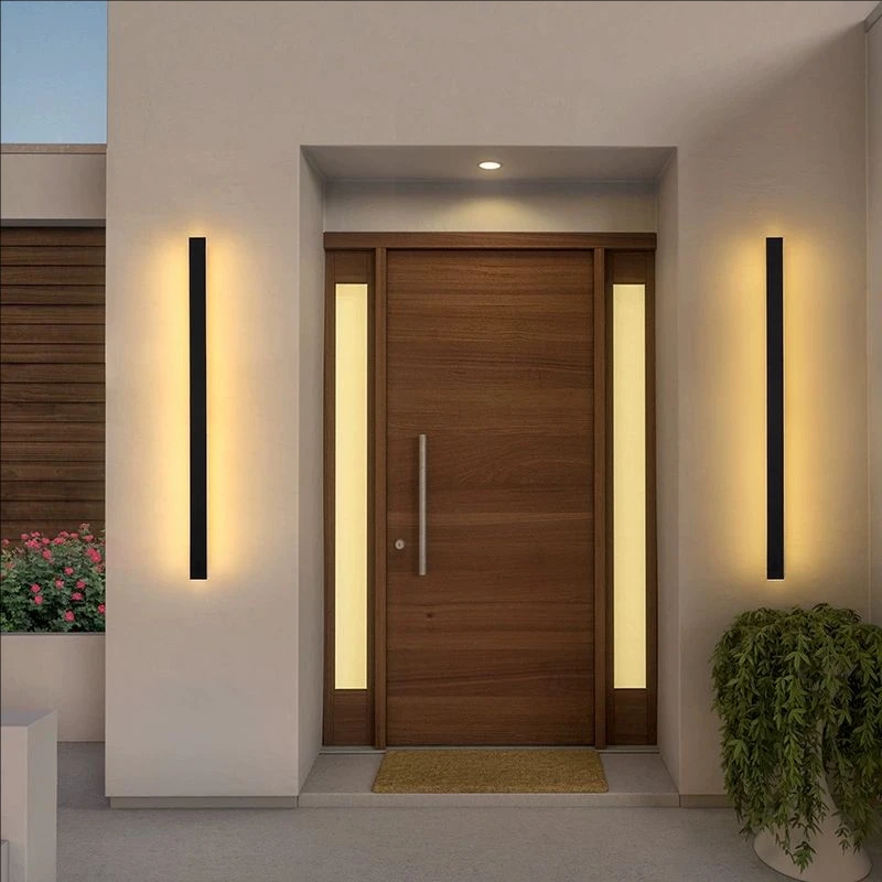 

LED Wall Light IP65 Building Villa Garden Porch Wall Light 110V 220V Decorative Wall Light Simple Waterproof Outdoor Strip