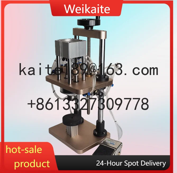 

Desktop Pneumatic Metal Lid Capper Sealer Crimping Machine Spray Bottles Perfume Bottles New Condition Plastic Glass Materials