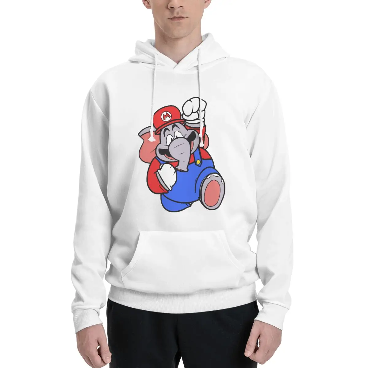 سوبر ماريوس الفيل هوديي الرجال النساء عارضة البلوز الخريف مقنعين البلوفرات #1