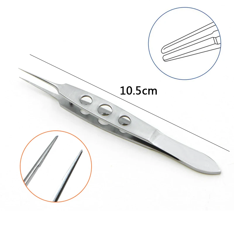 Medical micro-ophthalmic surgery tweezers fat tweezers double eyelid tools toothed platform tweezers