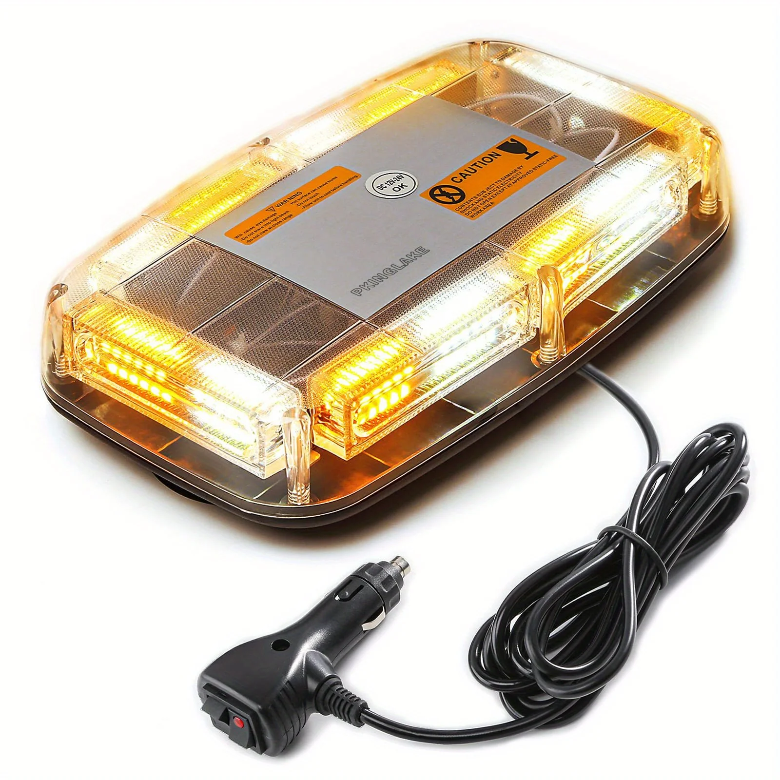 

48LED Roof Top LED Strobe Lights Emergency Safety Warning Light Bar with Magnetic Base 12-24V for Car SUV Trucks Trailer Jeep