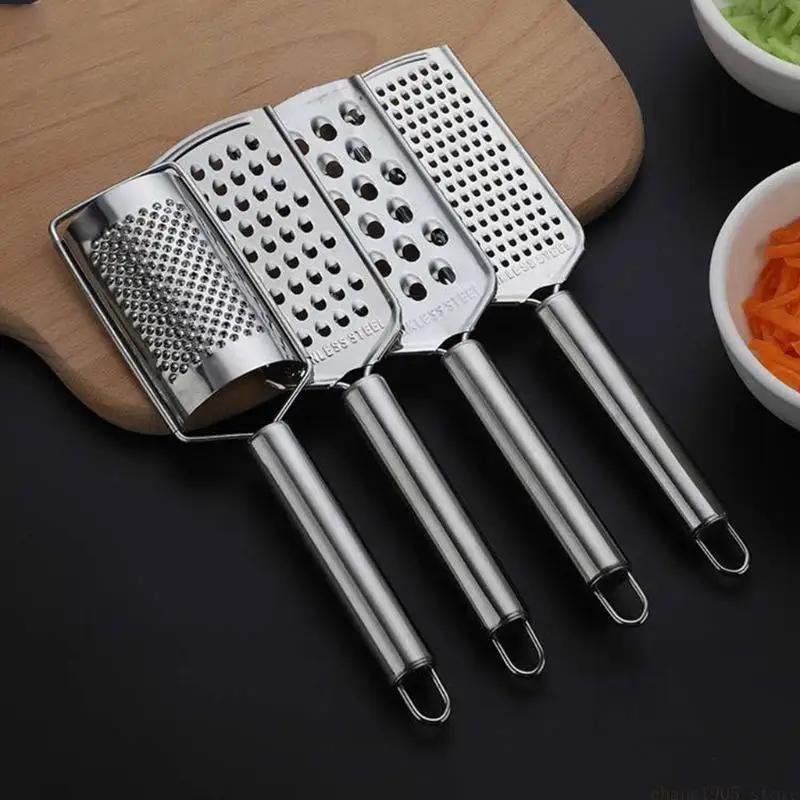 QX2E Stainless Steel Cheese Potato Grater Multi-function Lemon Zester