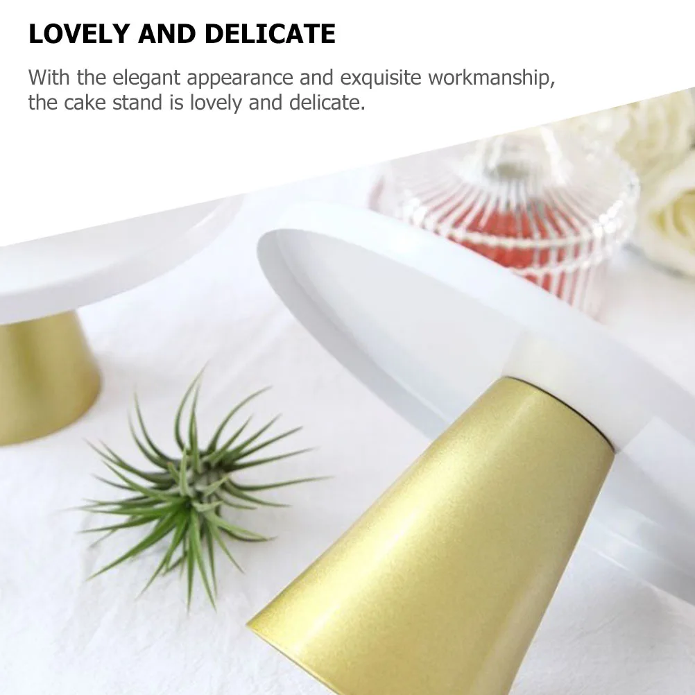 

Elegant Iron Cake Stand Multi Function Dessert Holder Large Capacity High Base Decorative for Wedding Birthday Home Use
