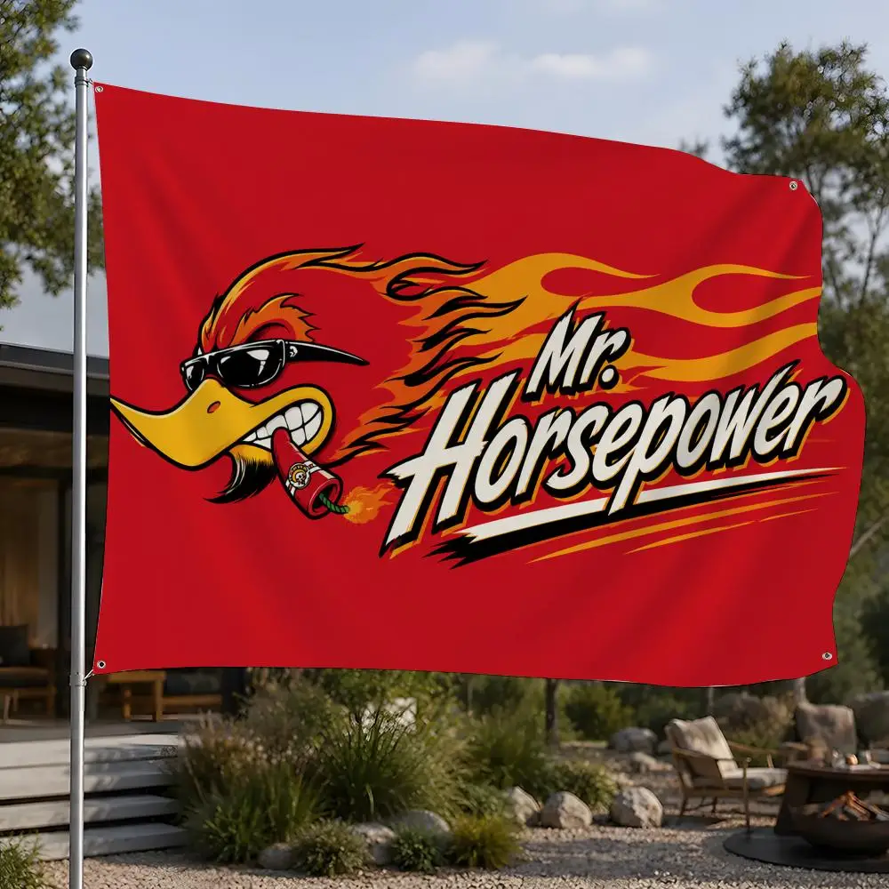 Mr.Horsepowers Clay Smith Cams Flags Flags Minimalist Fabric   Outdoor Garden Banner Hanging Sign for Shop Home Decor