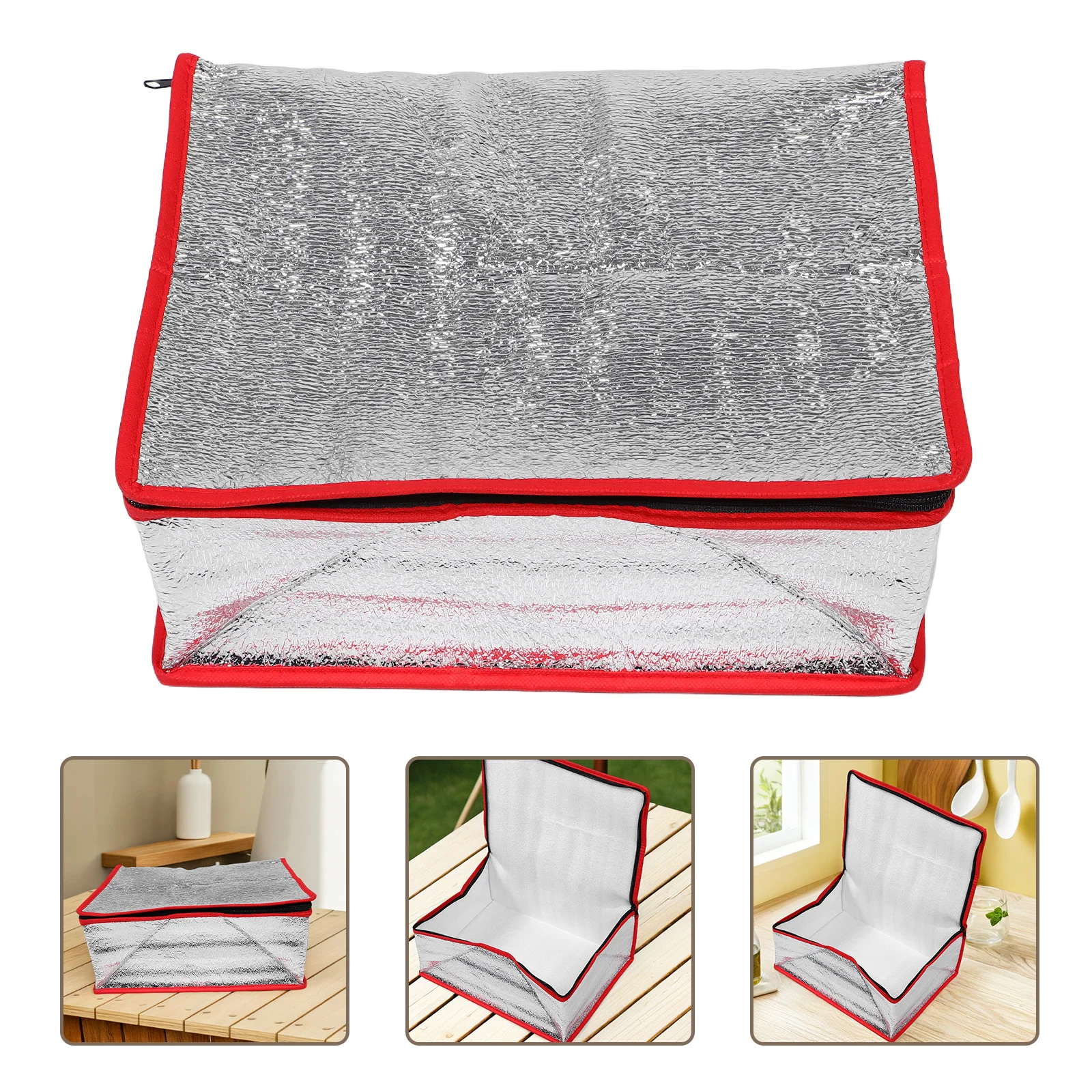 

Insulated Aluminum Foil Bags Reusable Cold Storage Leakproof Foldable Portable Thermal Liners For Seafood Food Transport