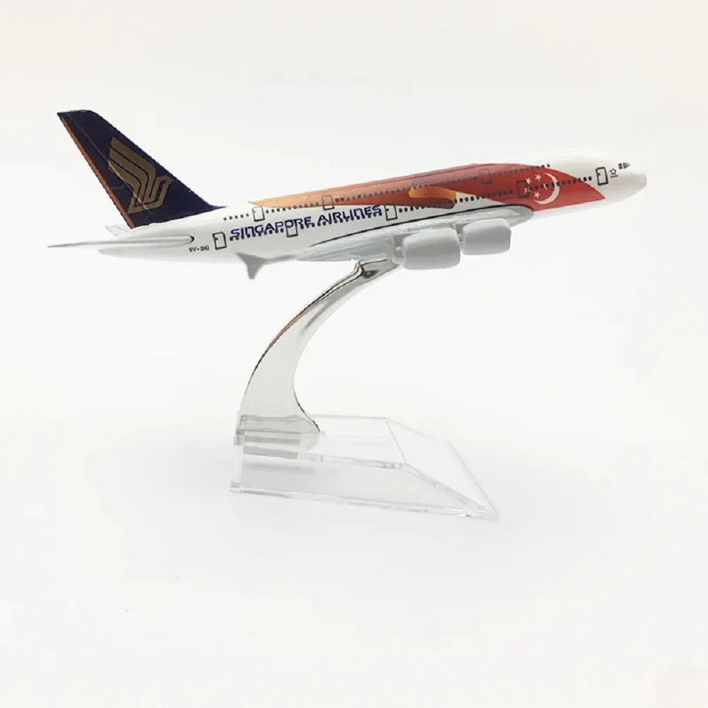 

A380 Singapore Airlines Aeroplane Model Airbus Airplane 16CM Metal Alloy 1:400 Airplane Model Office Toy Airplane For Boys
