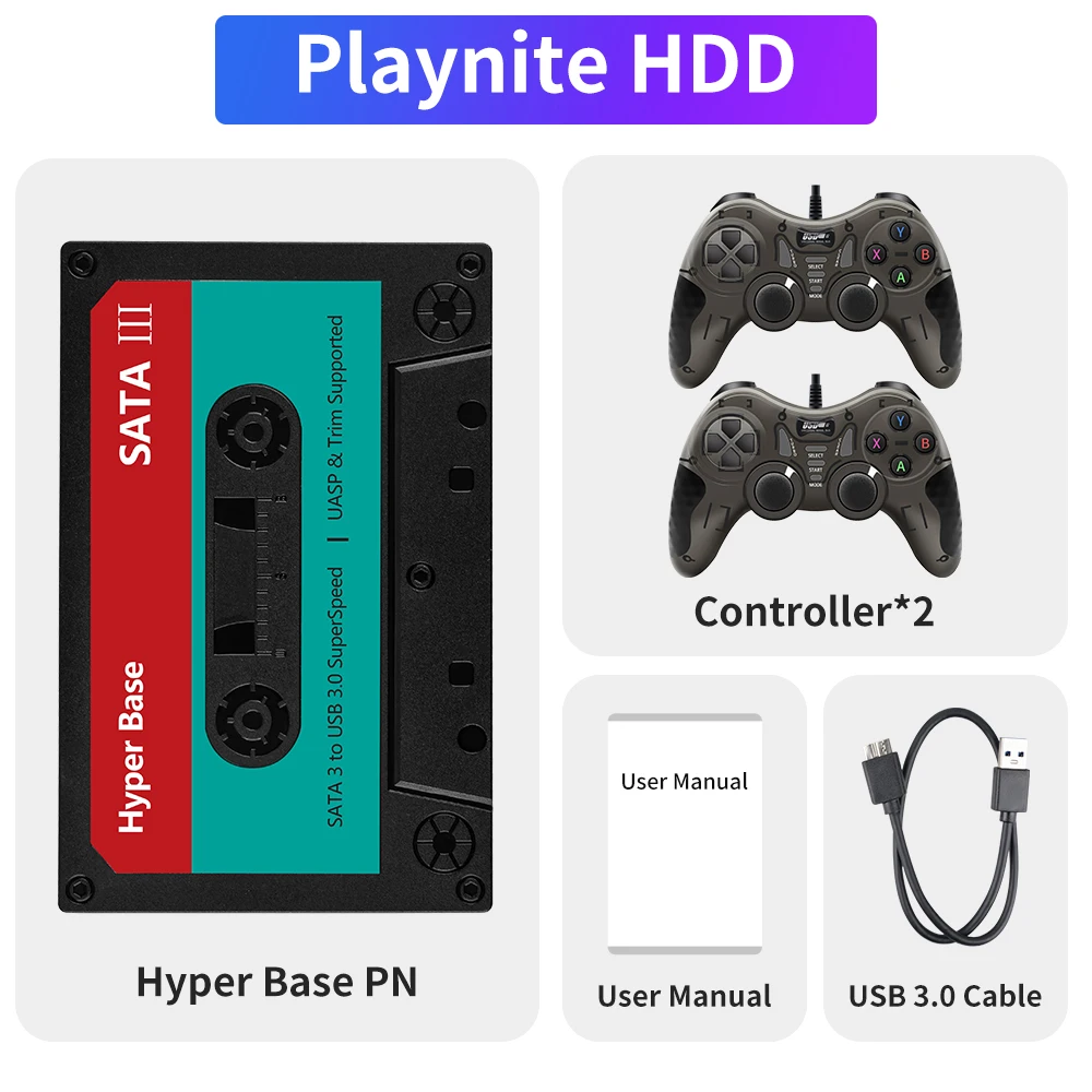 2T Portable External Game HDD Playnite System with AAA Games for PS2/PS3/PS4/XBOX/WiiU/Wii/MAME/PS1/PSP/SS For Win8.1 and Above image 3