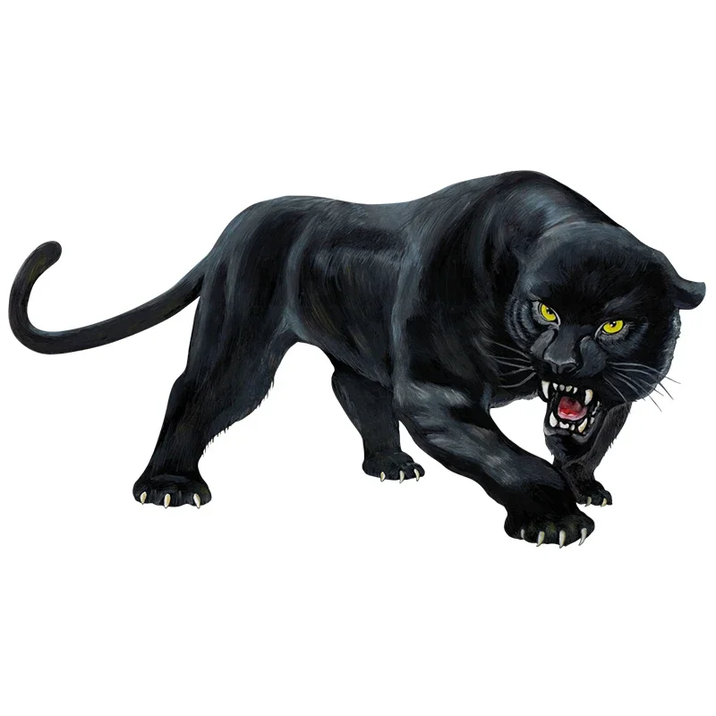 Car Sticker Animal Black Panther Roaring Colorful Funny and Decals Auto Styling Removable Waterproof Sun Protection PVC,15cm*8cm