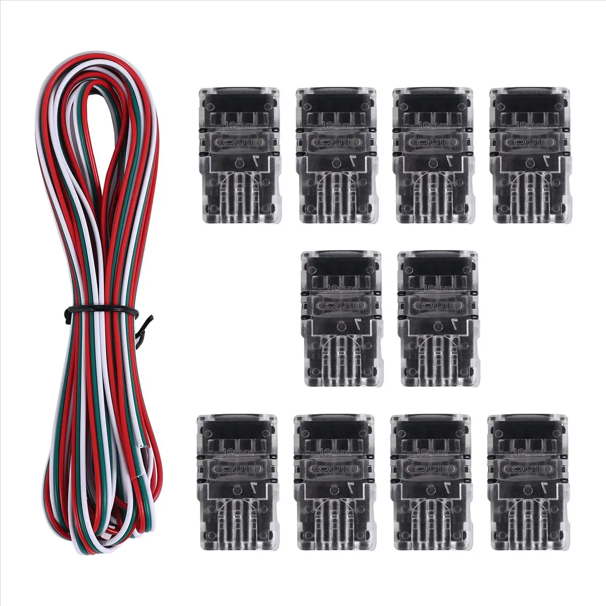 Compatible 11 Pieces Tunable 3 Pin LED Strip Connectors 10mm LED Strip Light Connectors LED Strip Connector Terminal for WS2811 - view 3
