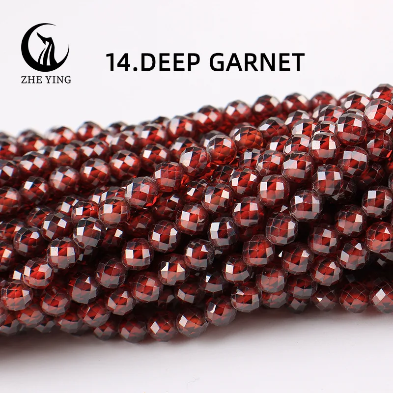 15 Colors AAA Faceted Zircon Beads Round Tiny Natural Stone Wholesale Cheap Beads For DIY Bracelet Jewelry