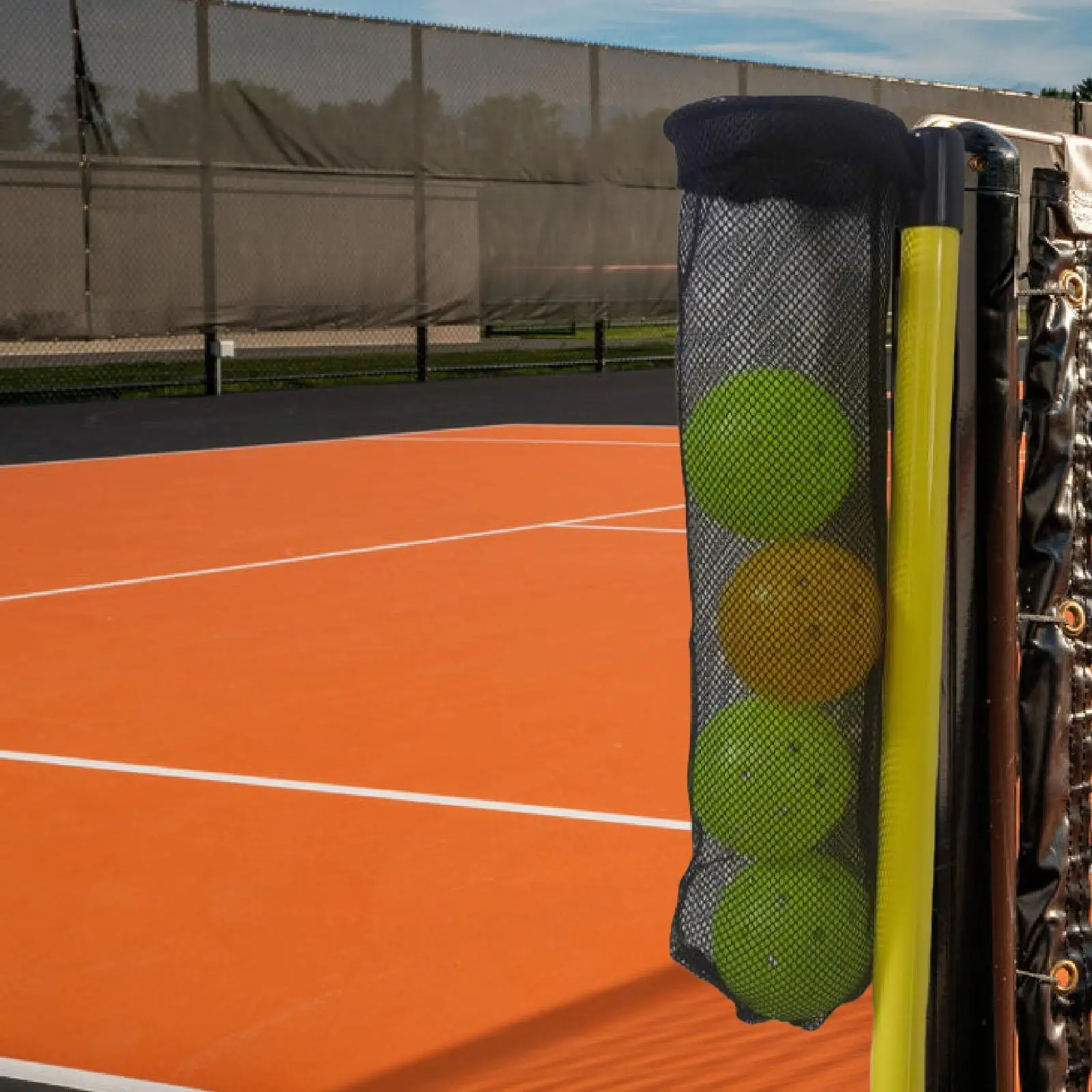 

Pickleball Ball Mesh Bag Durable Nylon Storage Holder Easy Setup Net Pouch for Multi Purpose Use