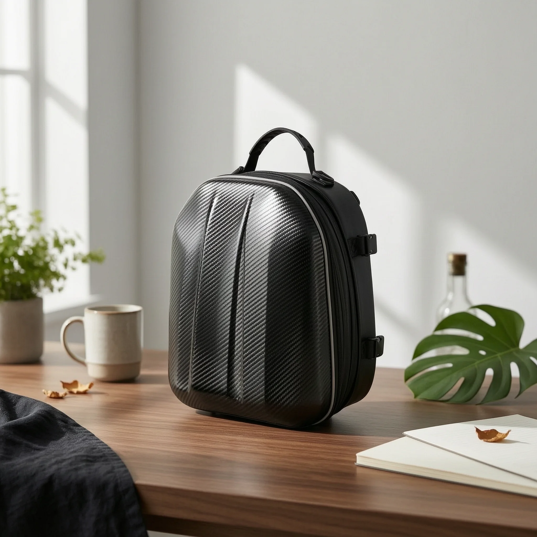 Motorcycle Tail Bag with Rain Cover Carbon-Fiber-Style Motorcycle Tail Bag Universal Long-Lasting for Commuters, Daily Commuting