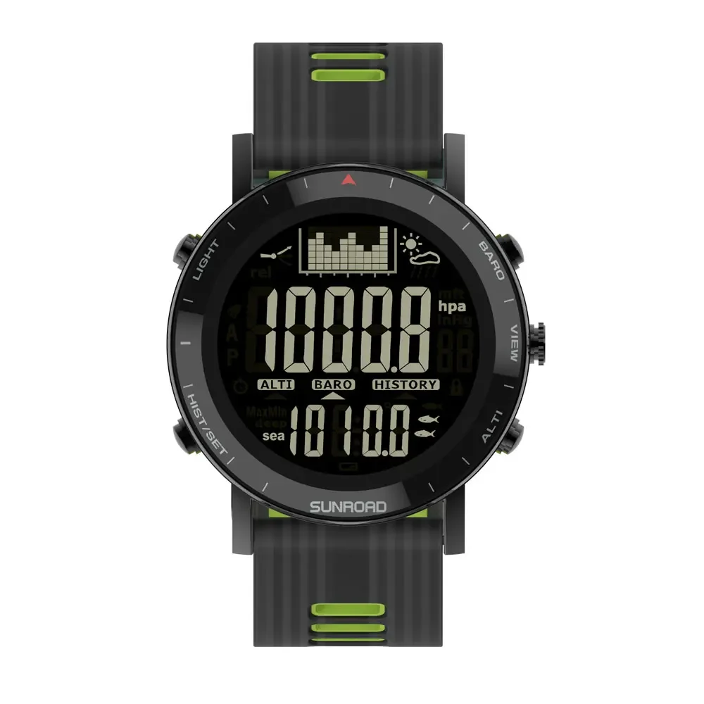 Smartwatch 5 Atm Waterproof Altimeter Sport Smart Digital Watches Professional Fishing Watches with Bait Management Functions.