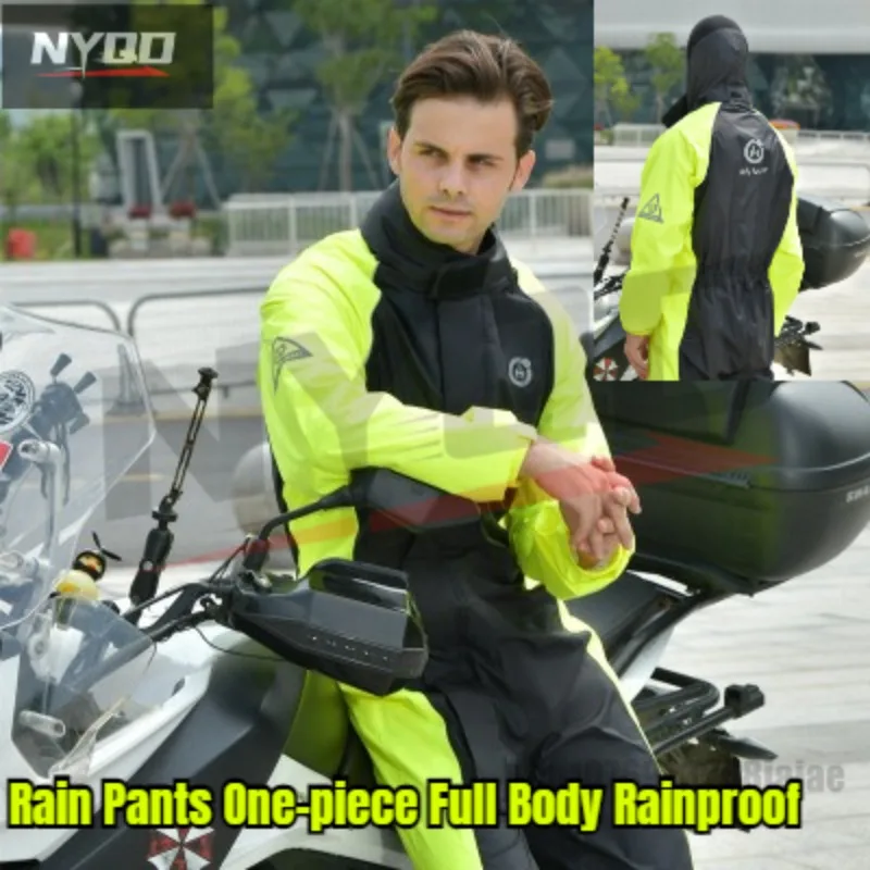 

Motorcycle Raincoat and Rain Pants One-piece Full Body Rainproof Men's Motorcycle Riding Rainproof Clothing Rider Equipment