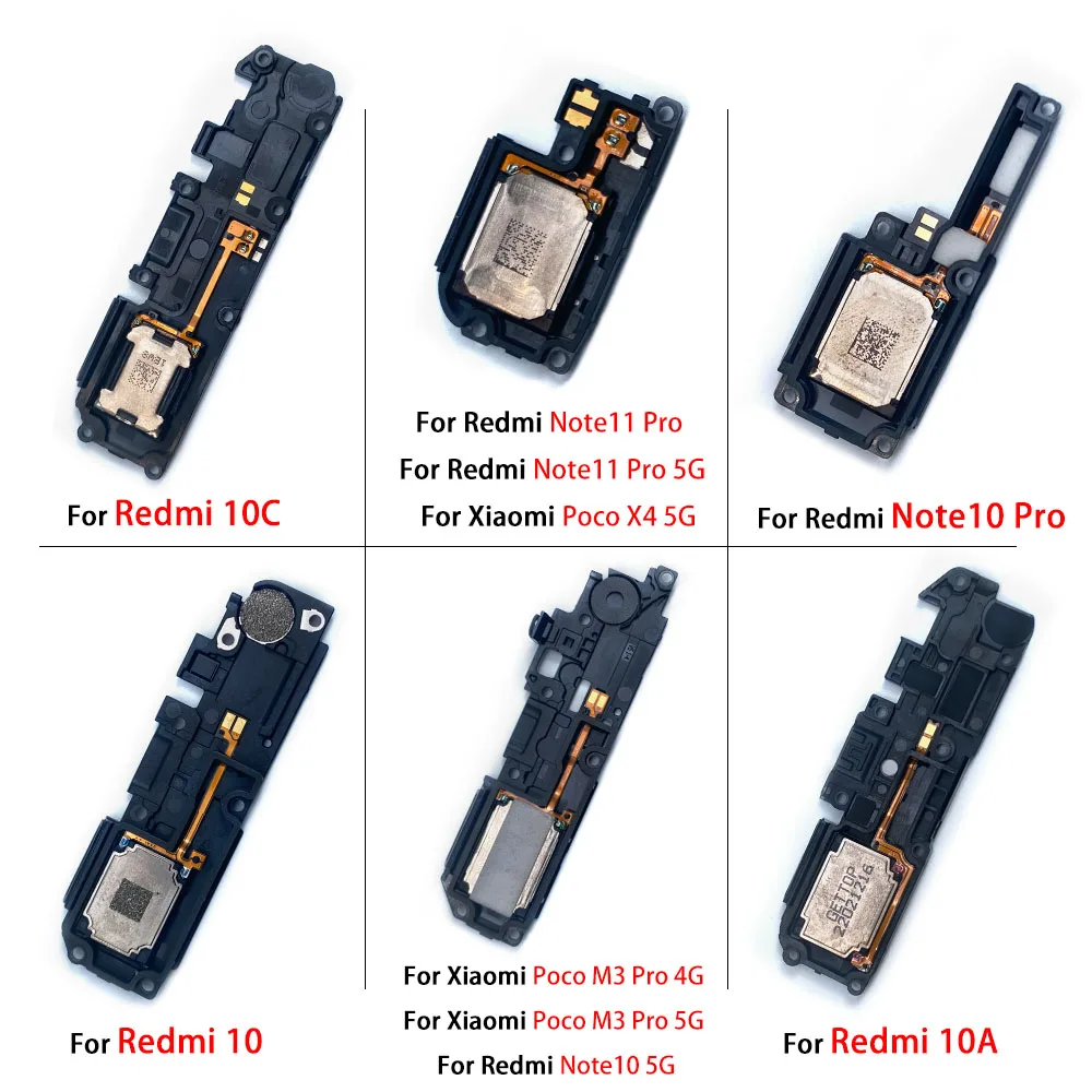 Loudspeaker bottom Loud Speaker Sound Buzzer Ringer Flex For Xiaomi Poco M3 M4 X4 Pro 4G 5G Redmi 10A 10C Note 10 11 Pro 10s 11s