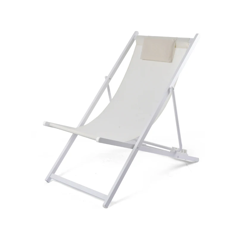 Extra Large Lightweight Modern Design Folding Aluminum Beach Lounge Chair for Outdoor Courtyard Hotel Hospital Use Durable Metal