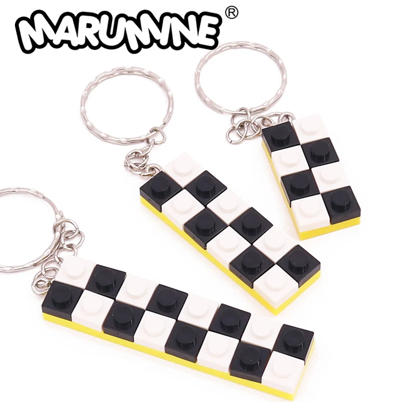 MARUMINE Building Blocks Parts Chessboard Keychain MOC Model Kit Bricks DIY Creative Assembly Toys Children's Gift Accessories