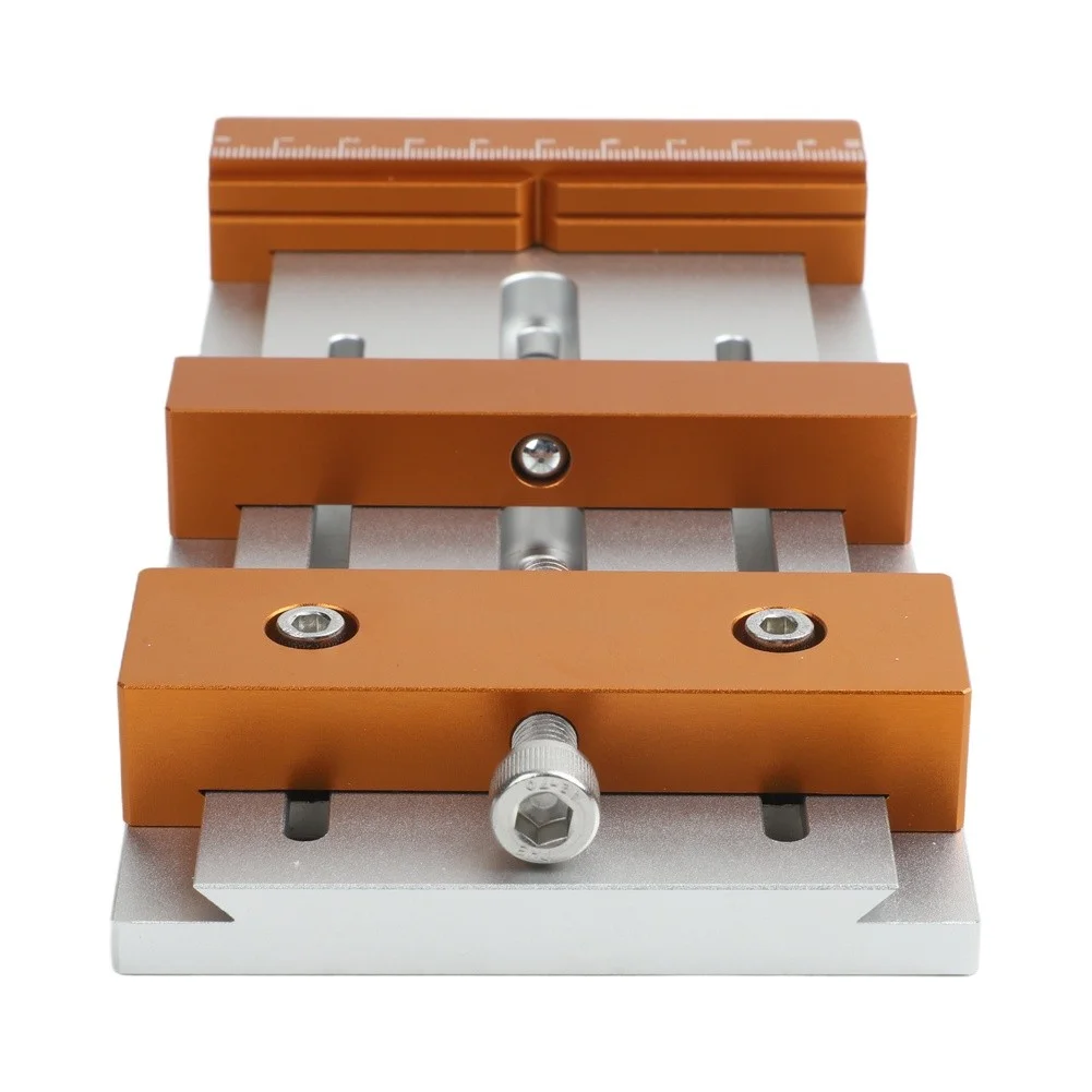 Aluminum CNC Vise Worktable 20x10cm for Desktop CNC Engravers Clamping Stability No Displacement During Milling