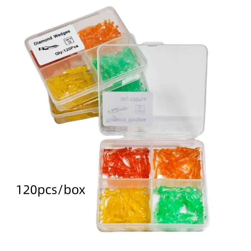 120pcs/box Dental Interdental Wedge Diamond Type Dental Wedge Disposable Gap Wedge 4 Colors Interdental Wedge Dental Tools