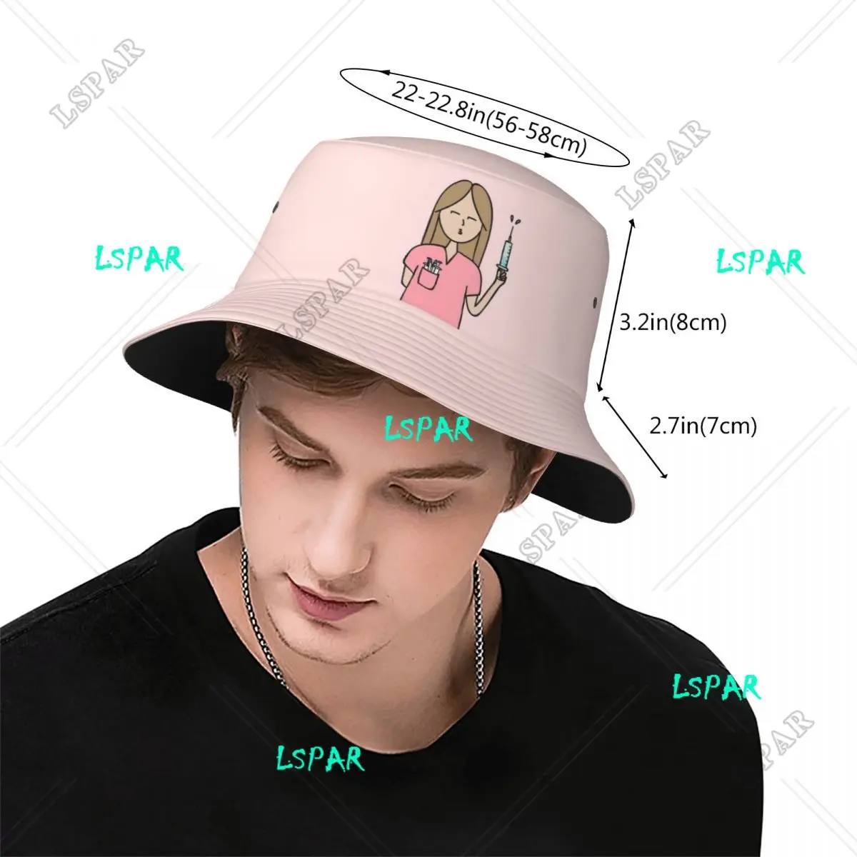 Fashion Hats Nurse Enfermera En Apuros Bob Hats Men Women Fisherman Cap Fishing Hat Summer