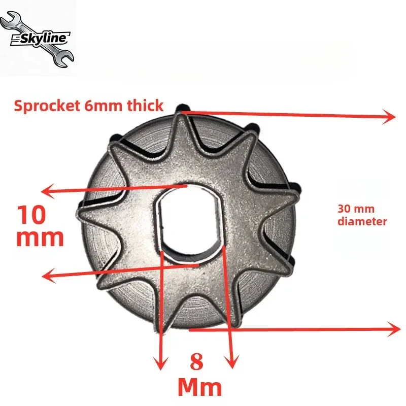 Accessories for lawn mower chainsaw gears 4-10 inch sprocket (matching 1/4 chain 9 tooth sprocket)