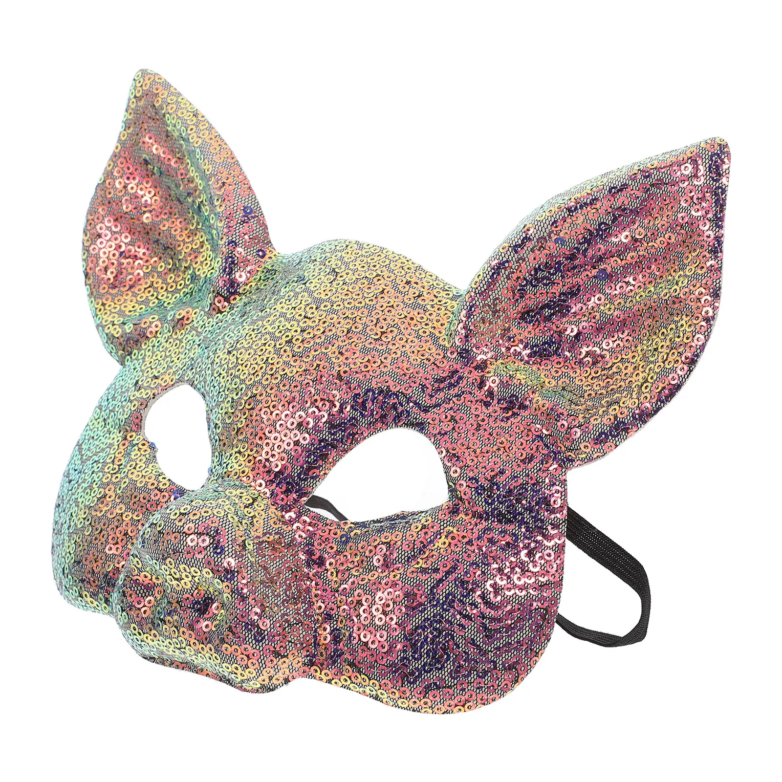 

1pc Sequin Pig Half Face Animal Masquerade Party Decoration Costume Accessory Festival Fun Mask Lightweight Comfortable Pig