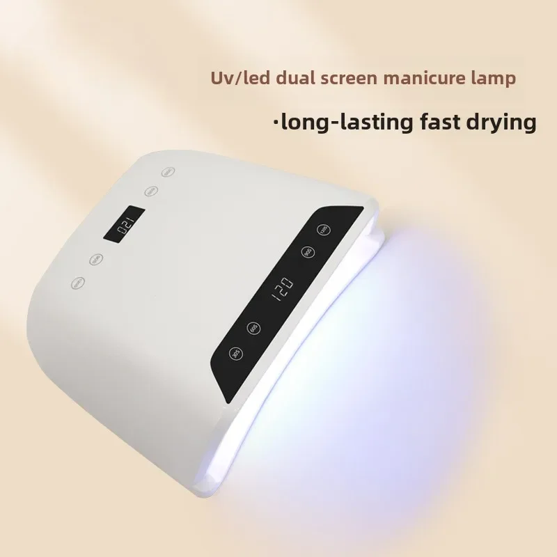 

320W Big Space UV LED Lamp for Manicure Drying Gel Nail Polish 72 LED Nail Dryer with Two LCD Screens Nail Salon Tools