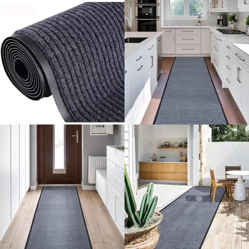 

MYOYAY Carpet Runner, 3ft x 10ft Hallway Runner with PVC Non-Slip Backing Indoor Outdoor Floor Mat Area Rugs for Kitchen Balconi