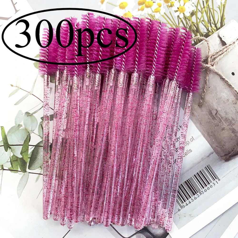 แปรงปัดมาสคาร่าแบบใช้แล้วทิ้ง 300 ชิ้น แปรงปัดขนตา แปรงปัดคิ้ว แปรงแต่งหน้า ไมโครบรัชต่อขนตา อุปกรณ์เสริมความงาม