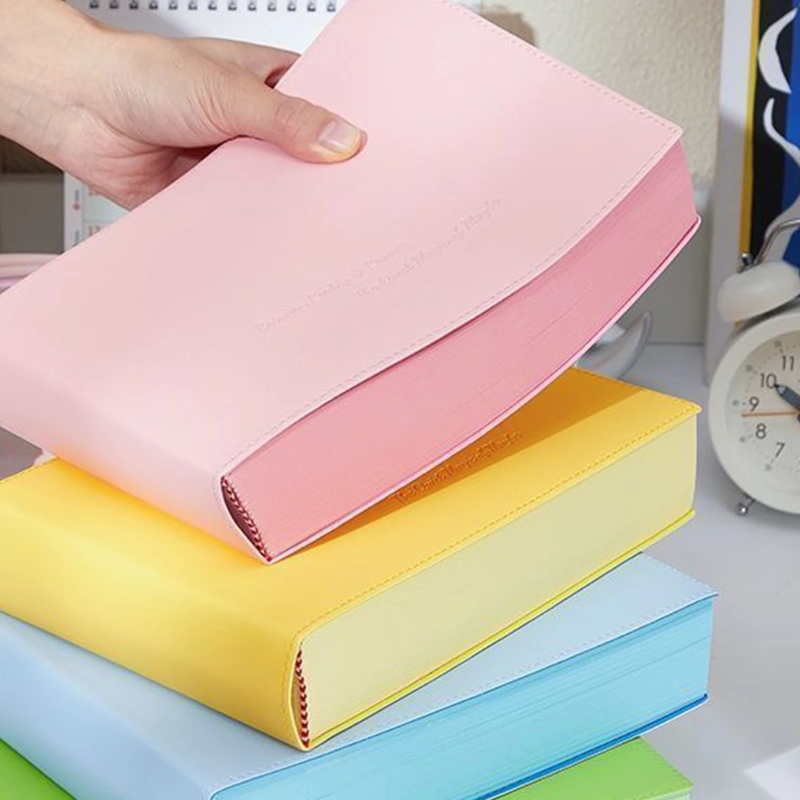 Thickened Color Brick Notebook with 720 Solid Color Pages Thick Paper Notebook for Notes School Office Study Travel Gift