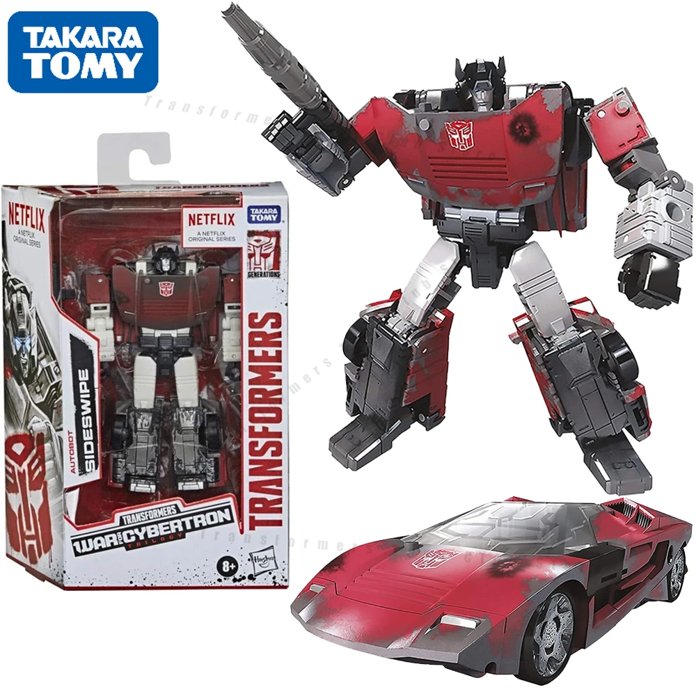 In Stock TAKARA TOMY Transformers War for Cybertron Series Autobot Sideswipe 13cm Action Figure Collectible Model Toy Gift