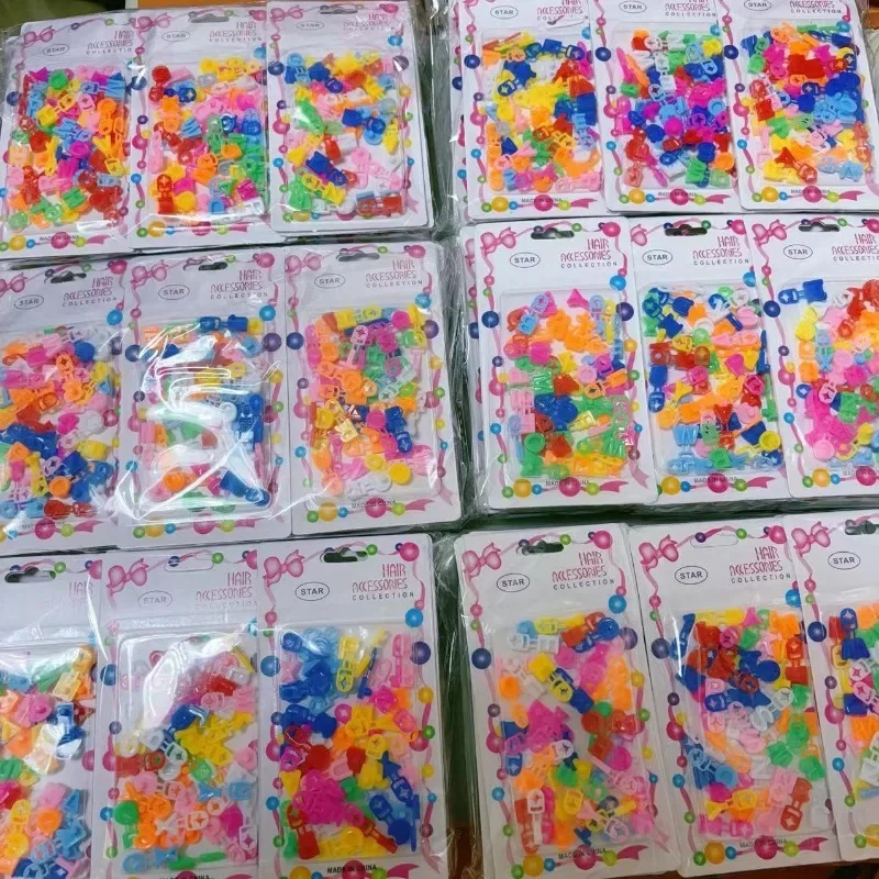 360 قطعة/ (8 عبوات = 360 قطعة) مشبك شعر صغير بحروف B C مخالب للأطفال/الفتيات مشابك شعر مجدولة