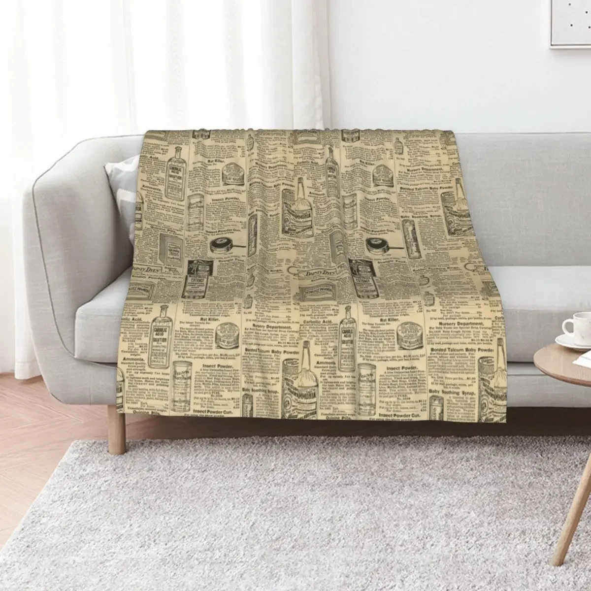 antique newspaper pattern 2 Throw Blanket Soft Plaid Tourist Vintage Picnic Blankets