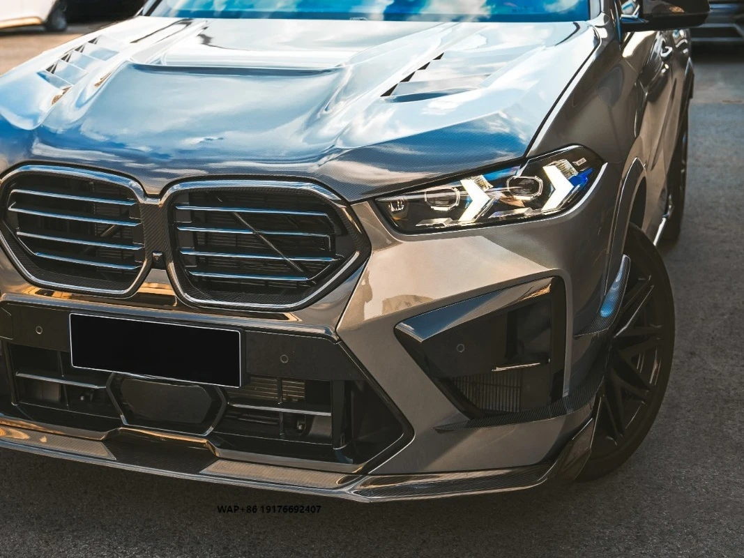 High Quality Carbon Fiber X6M F96 LCI Front Lip Rear Diffuser Side Skirt Spoiler Inlets and Front Bumper Trim 2023-now