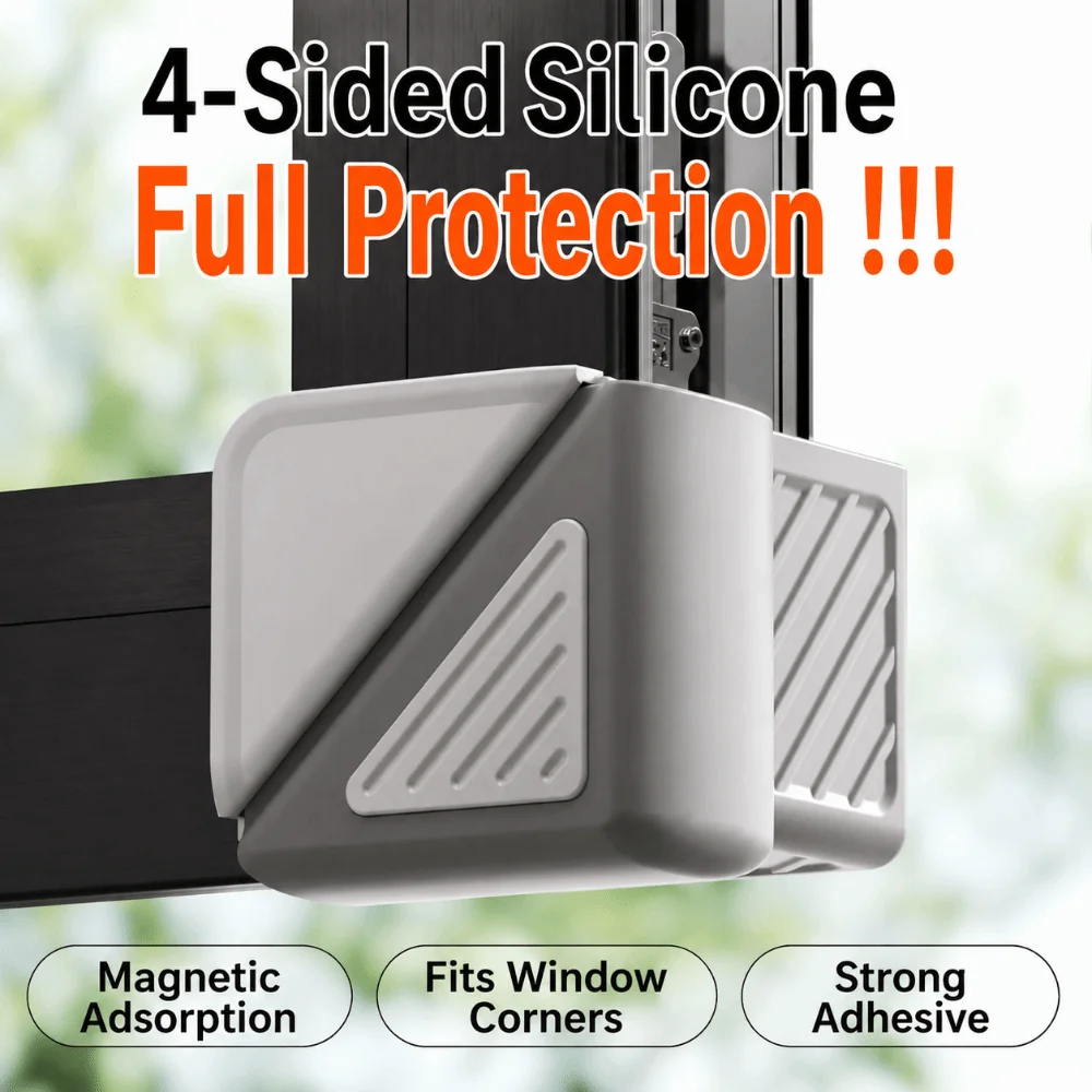 Soft Silicone Window Corner Protector Safety Bumper Anti-collision Sharp Corner Cushion Comprehensive Wrap Corner Guard