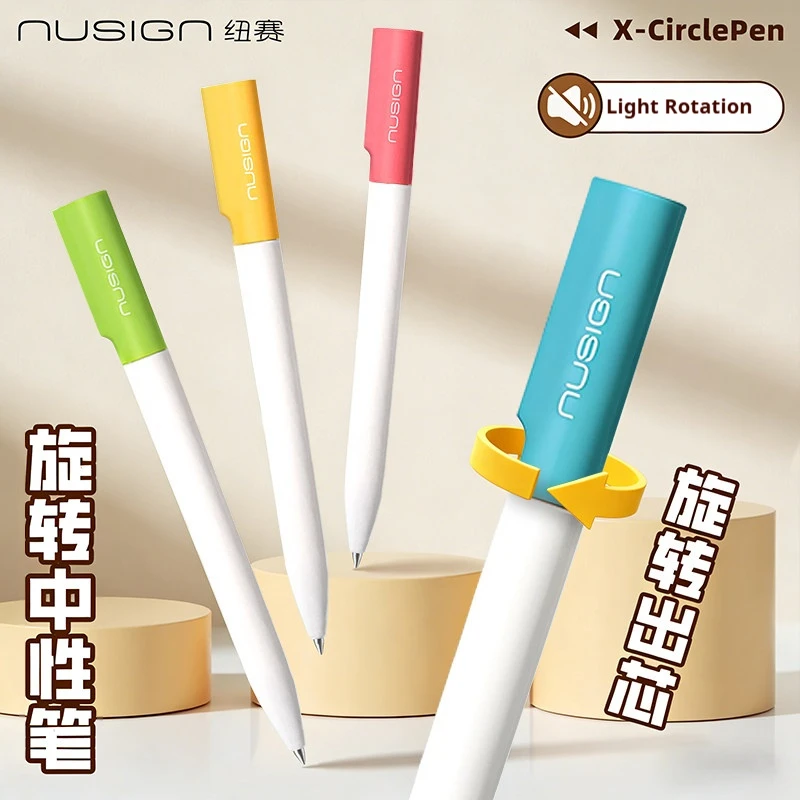 Deli Nusign Professional Silent Click Pen,0.5mm Business Signature Pen Fast-Drying Ink Perfect for Journaling&Studygram,Homework