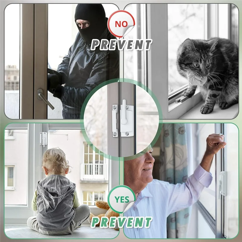 ข้อเสนอยอดนิยม ล็อคสายรัดหน้าต่าง, ล็อคหน้าต่างสีขาว Cam Action, สลักหน้าต่างพร้อม Die-Cast คงที่ เหมาะสําหรับหน้าต่างบานเลื่อน Durabl