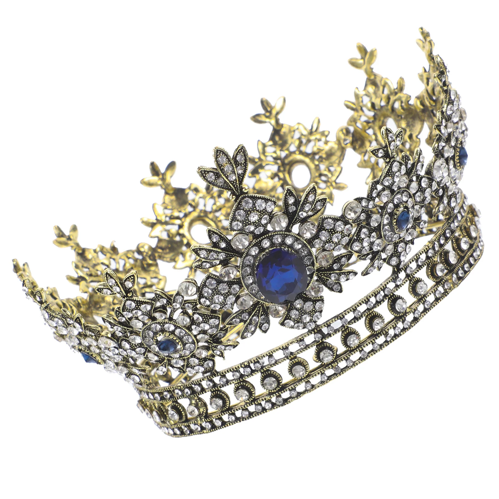 1Pcs Bride Wedding Crown Rhinestone Retro European Headdress Party Hair Decor Chic Wedding Crown Bride Headdress