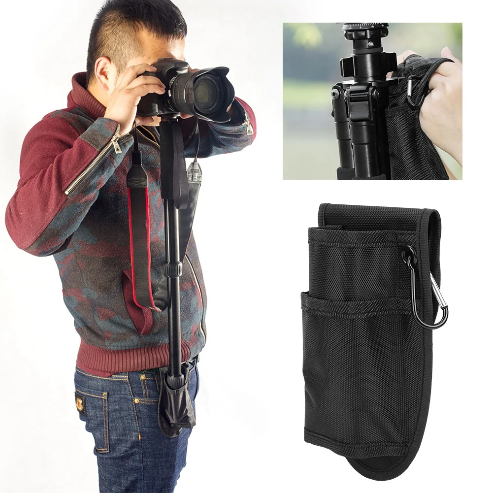 Portable Waterproof Waist Bag Pouch  Case Pack For Supporting DSLR Camera Monopod Tripod Monopod Waist Case